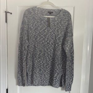J. Crew Navy and Cream Knit Sweater NWT